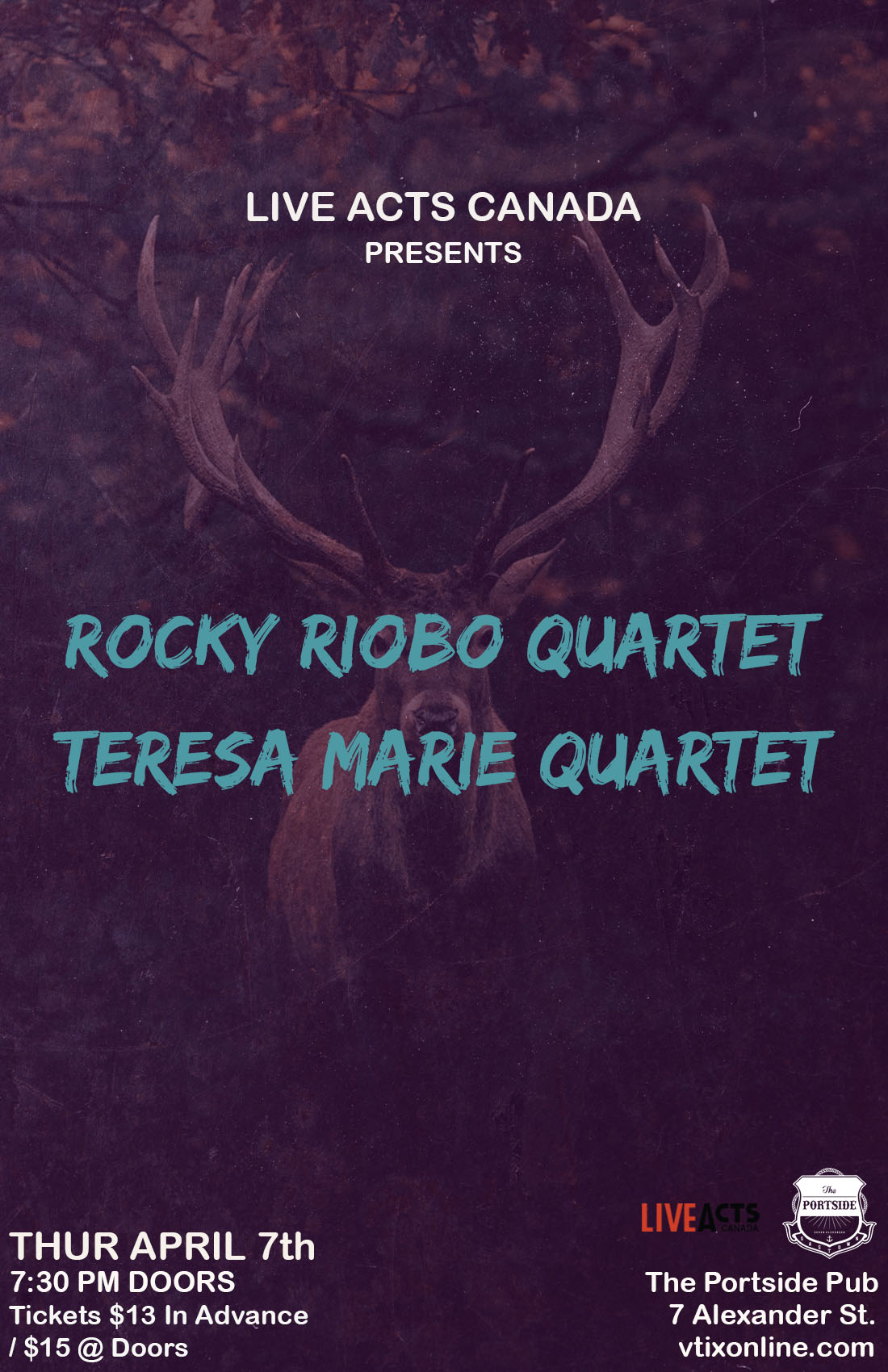 Rocky Riobo Quartet with guest Teresa Marie Quartet