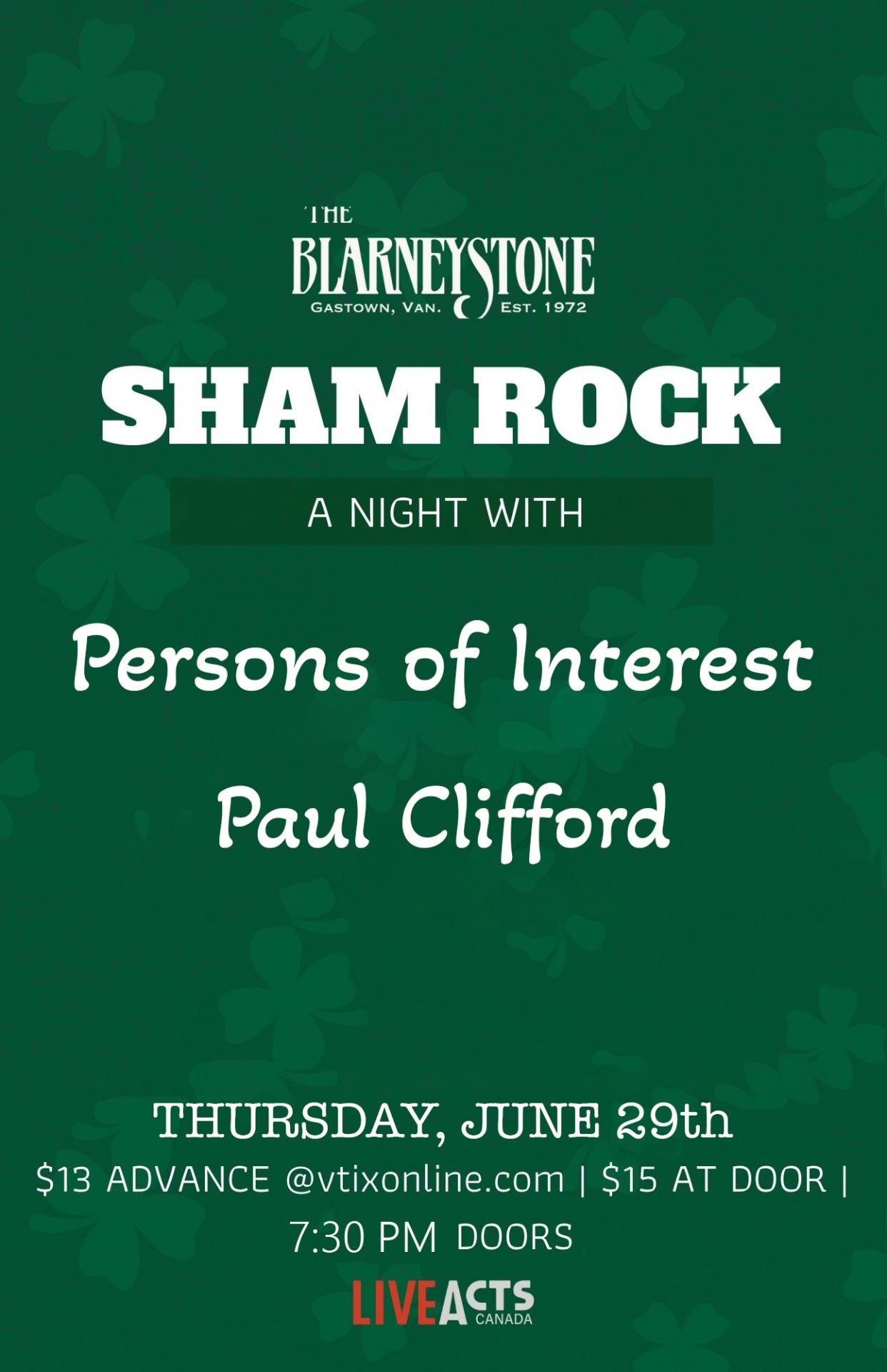 Persons of Interest with Special Guest Paul Clifford