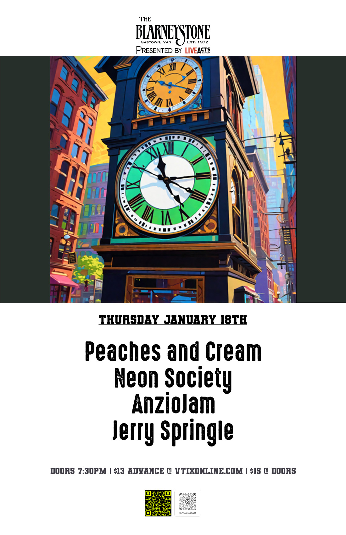 Peaches and Cream w/ Neon Society, AnzioJam and Jerry Springle