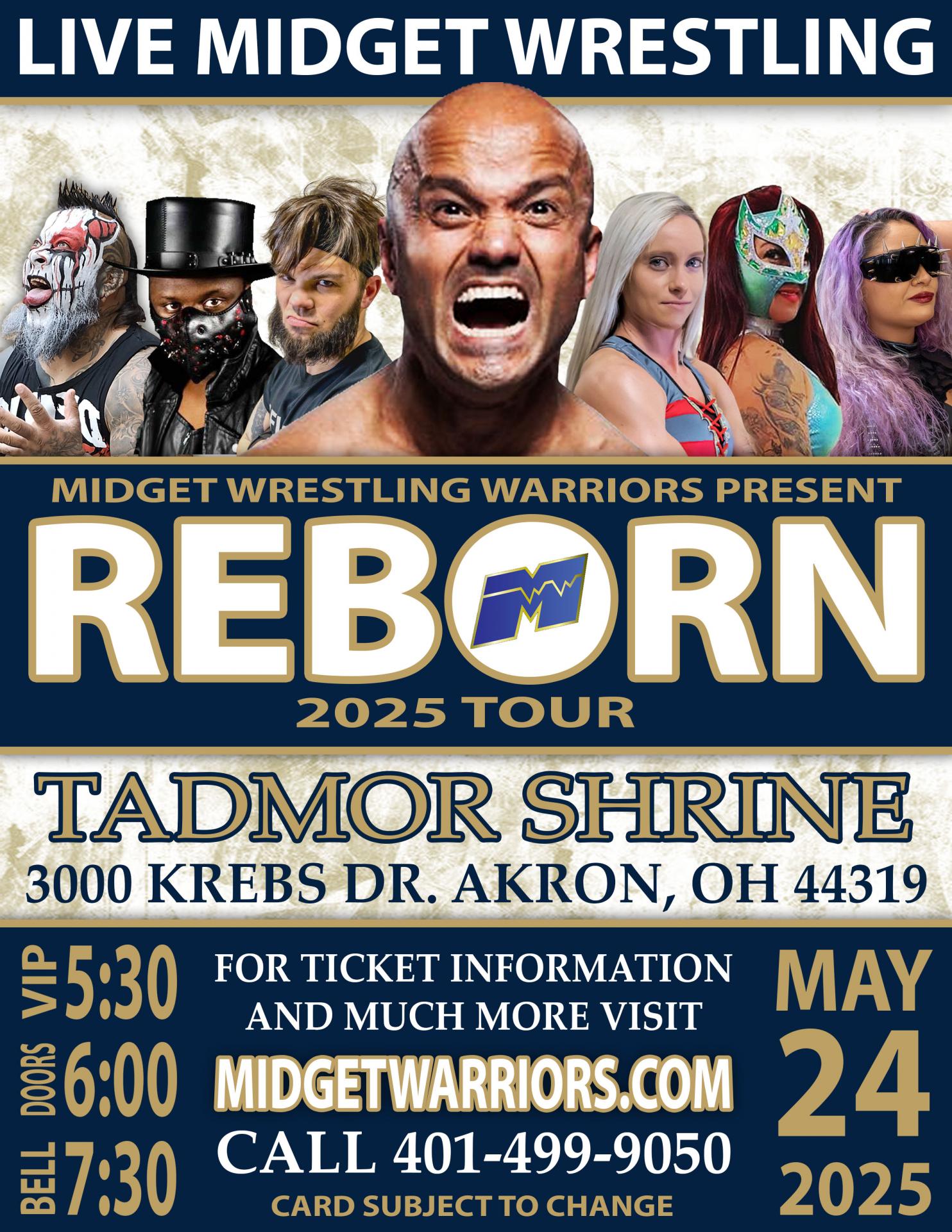 Midget Wrestling Warriors  Presents - The Reborn Tour