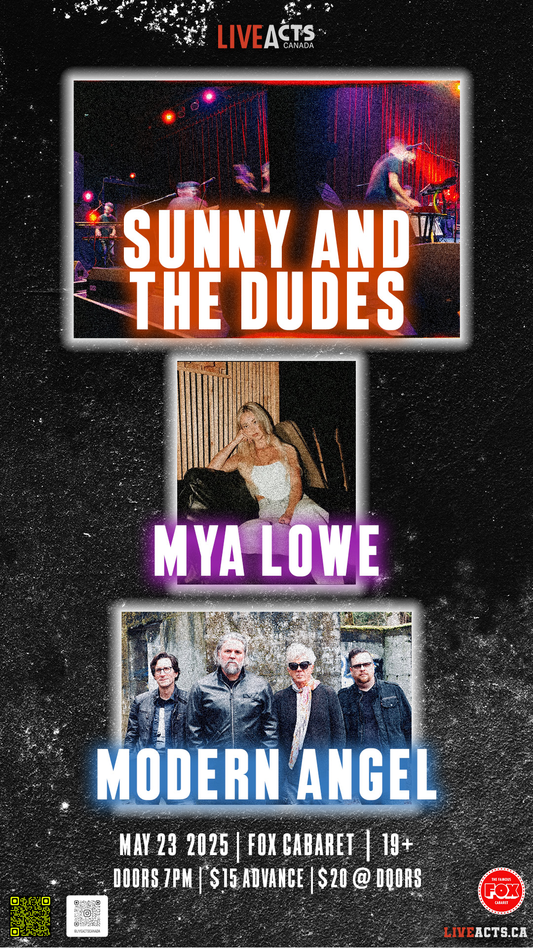 Sunny and the Dudes w/ Mya Lowe, Modern Angel