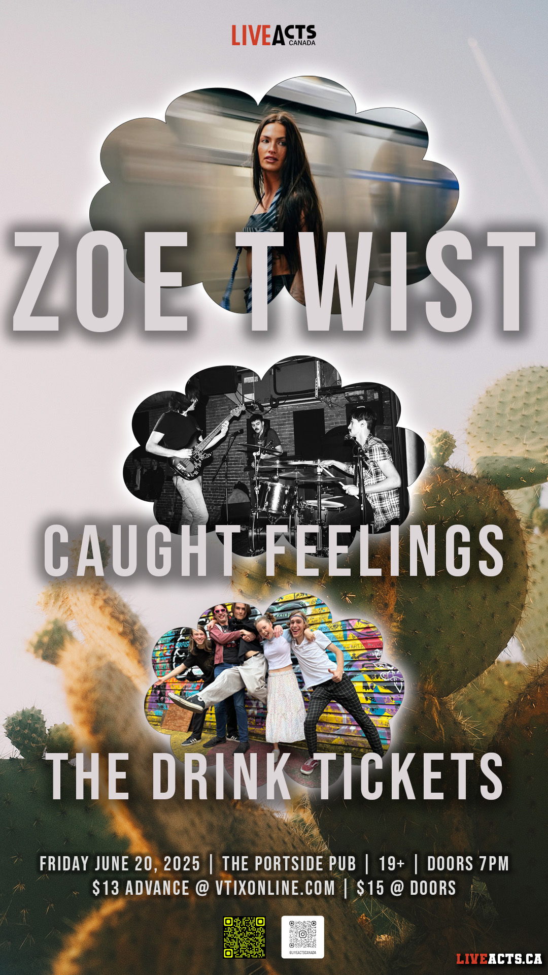 Zoe Twist w/ Caught Feelings, The Drink Tickets