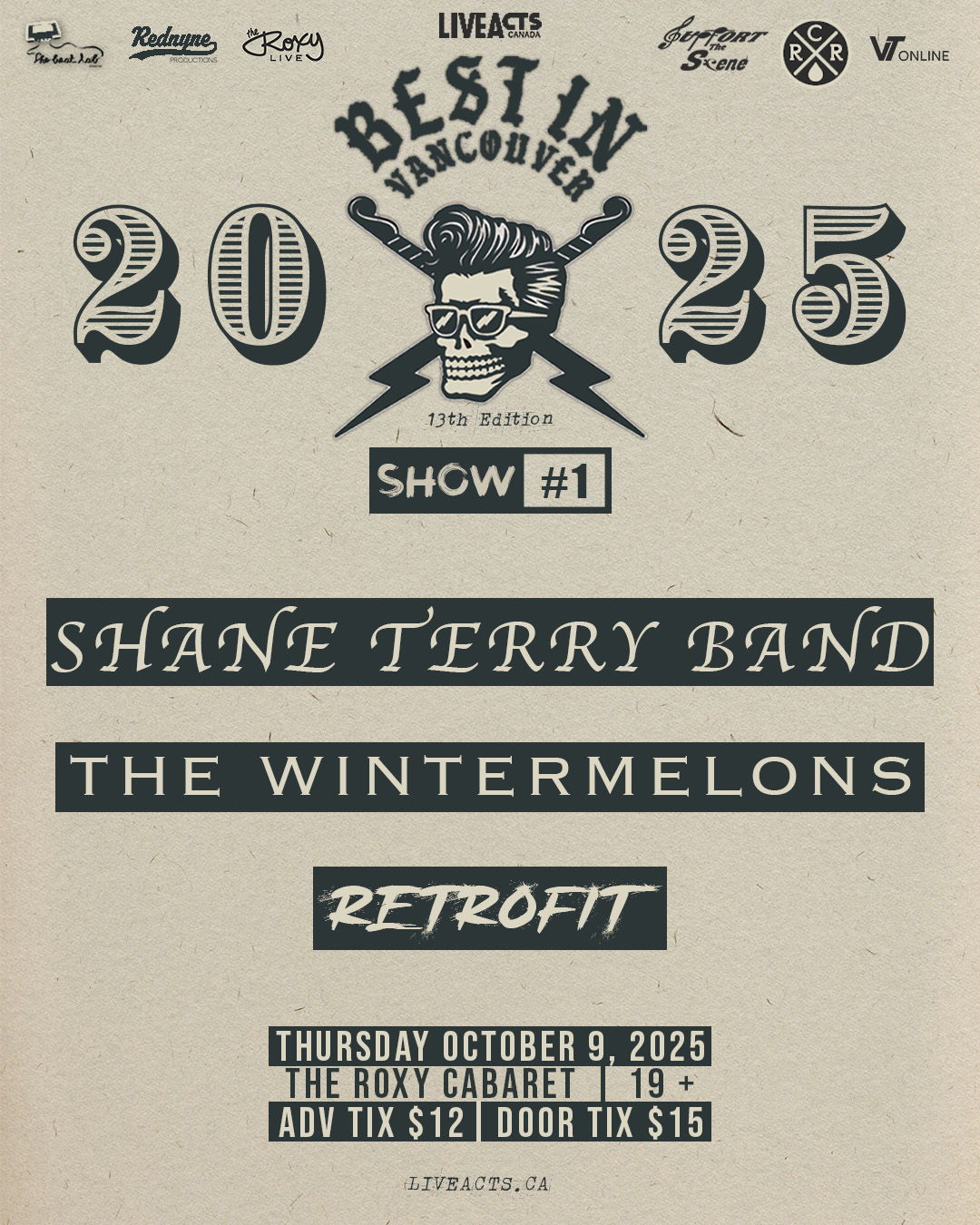 Best In Vancouver: Shane Terry Band / The Wintermelons / Retrofit