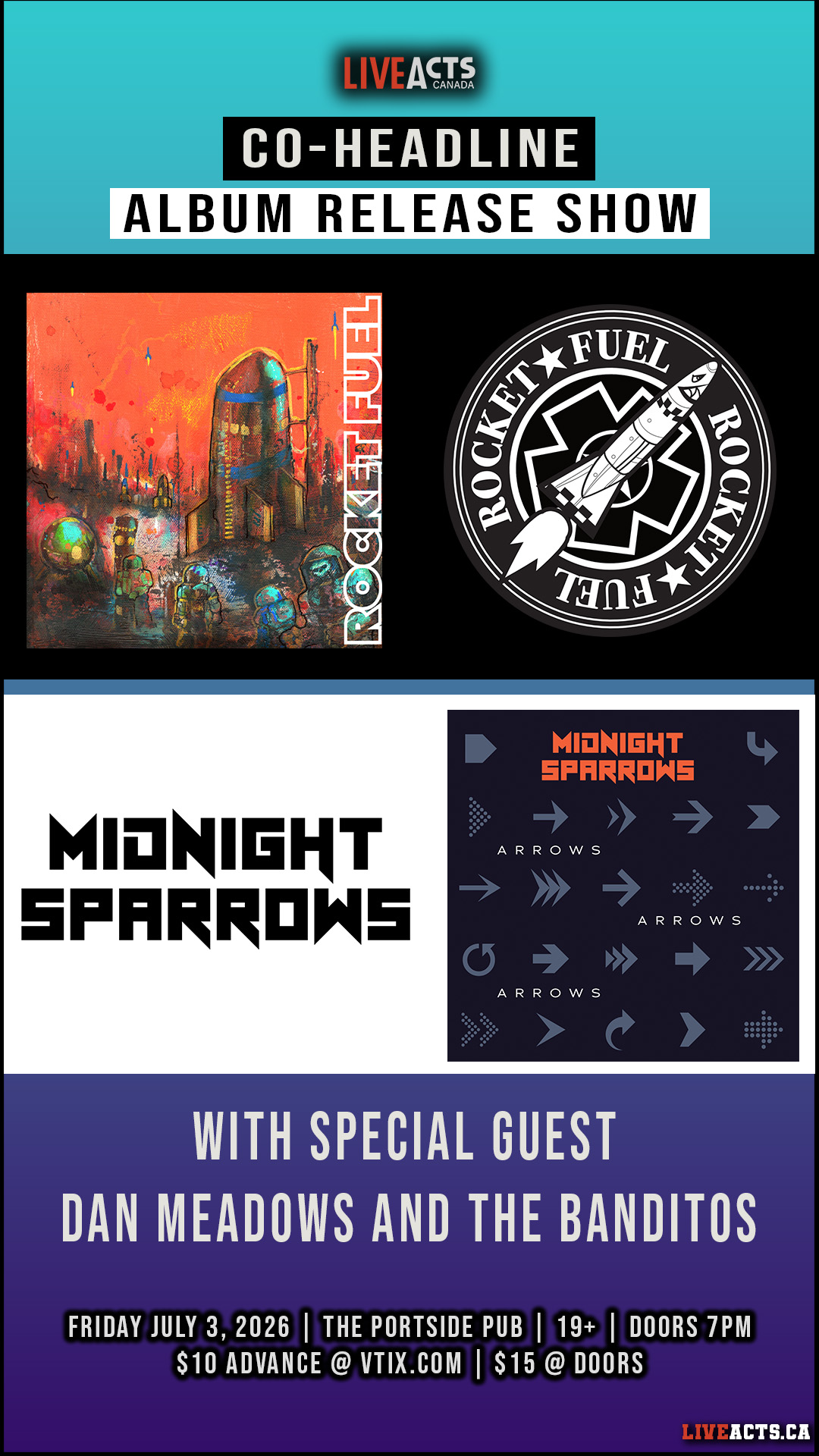 Rocket Fuel and Midnight Sparrows Album Release Show