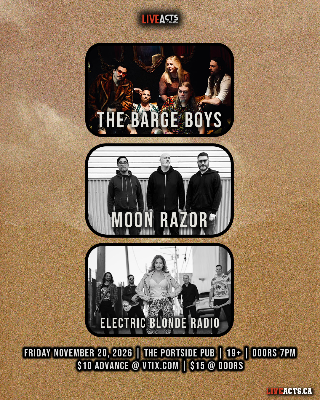 The Barge Boys, Moon Razor, Electric Blonde Radio